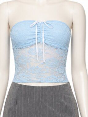 Princess Polly Winnick Floral Lace Strapless Crop Top Size 4 & 6 | NWT (New With